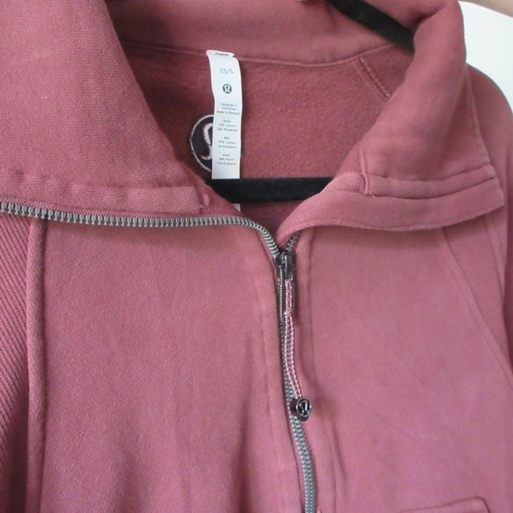 Lululemon Athletica Burgundy Half-Zip Sweatshirt - Picture 3 of 4